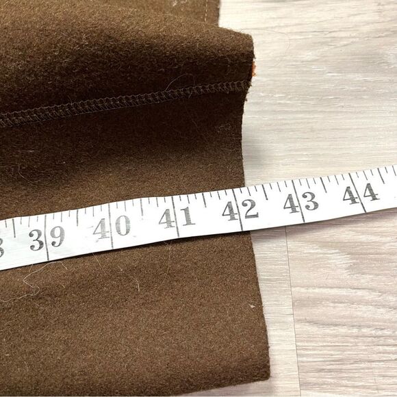 Millard Fillmore Coat Women’s Small Long Brown Wool Blend - Picture 8 of 8